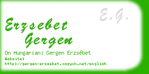 erzsebet gergen business card