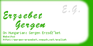 erzsebet gergen business card